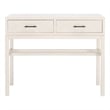 Safavieh Ajana Wood and Metal 2 Drawer Console Table in White