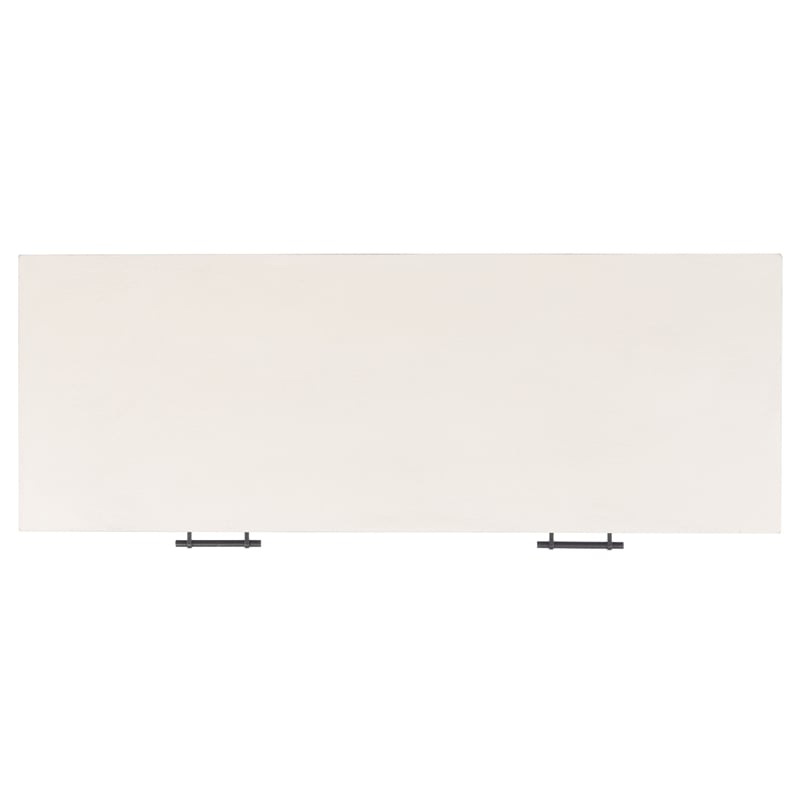 Safavieh Ajana Wood and Metal 2 Drawer Console Table in White / Light Brown