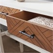 Safavieh Ajana Wood and Metal 2 Drawer Console Table in White / Light Brown