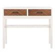 Safavieh Ajana Wood and Metal 2 Drawer Console Table in White / Light Brown