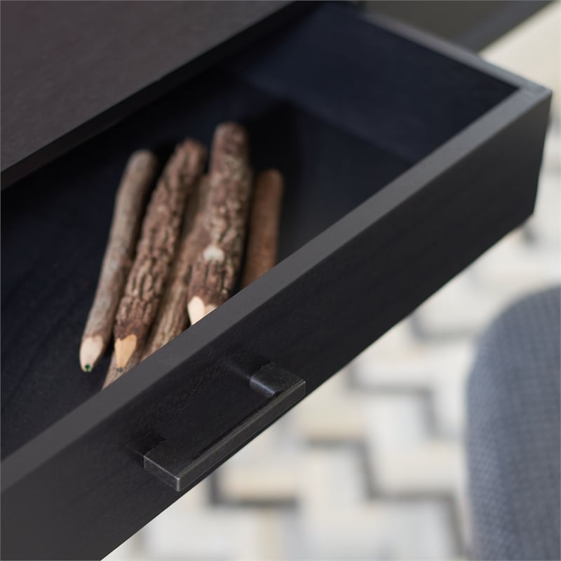 Safavieh O'Dwyer Wood 2 Drawer Desk in Black