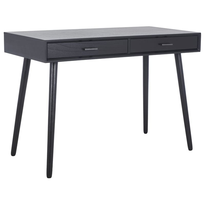 Safavieh O'Dwyer Wood 2 Drawer Desk in Black