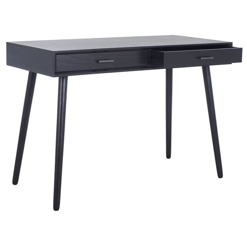 Safavieh O'Dwyer Wood 2 Drawer Desk in Black