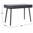 Safavieh O'Dwyer Wood 2 Drawer Desk in Black