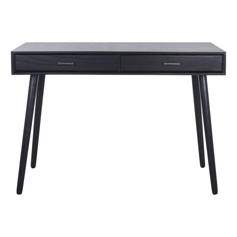 Safavieh O'Dwyer Wood 2 Drawer Desk in Black
