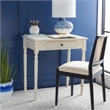 Safavieh Arina Wood and Metal 1 Drawer Desk in White