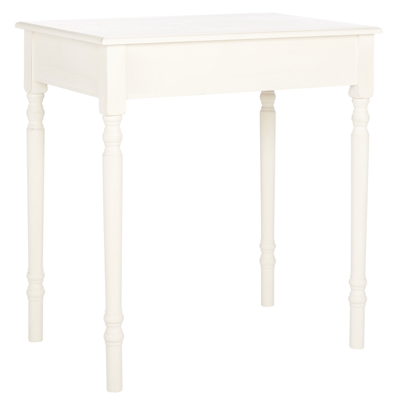 Safavieh Arina Wood and Metal 1 Drawer Desk in White