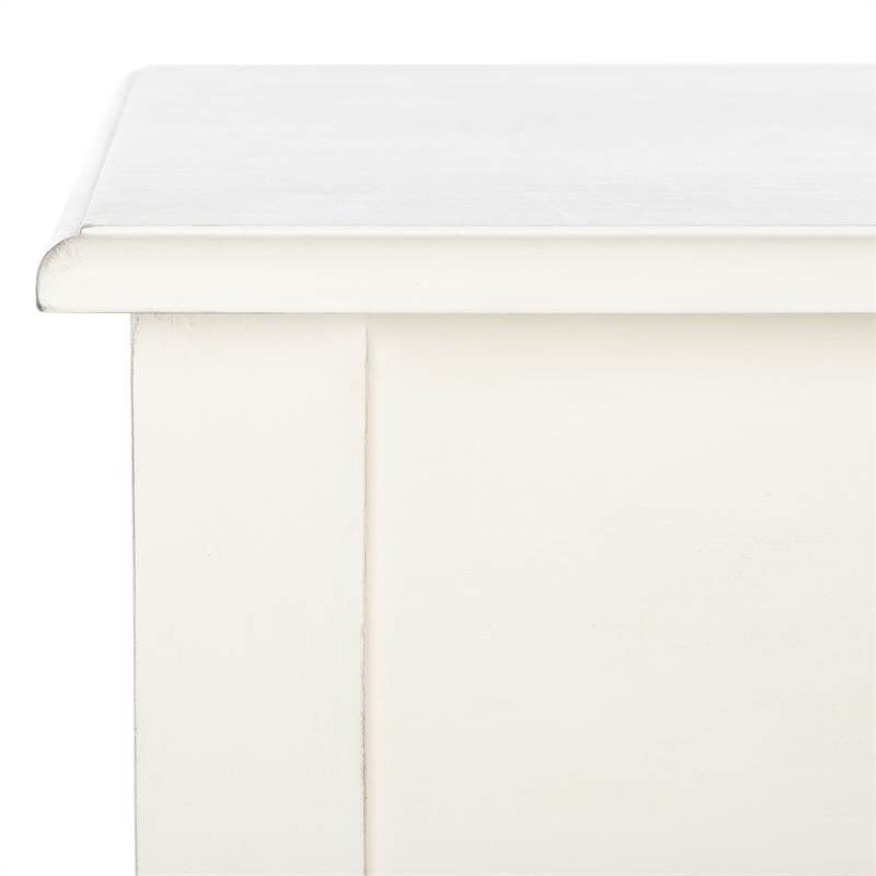 Safavieh Arina Wood and Metal 1 Drawer Desk in White