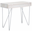 Safavieh Raveena Wood and Iron Desk in White / Silver