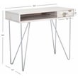 Safavieh Raveena Wood and Iron Desk in White / Silver