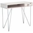 Safavieh Raveena Wood and Iron Desk in White / Silver