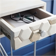 Safavieh Raveena Wood and Iron Desk in White / Silver
