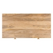 Safavieh Lily Wood and Metal 2 Drawer Desk in Natural / Brass
