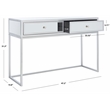Safavieh Aster Wood and Iron 2 Drawer Mirrored Desk in Silver / Mirror