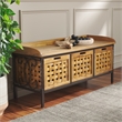 Safavieh Isaac Wood Storage Bench in Oak