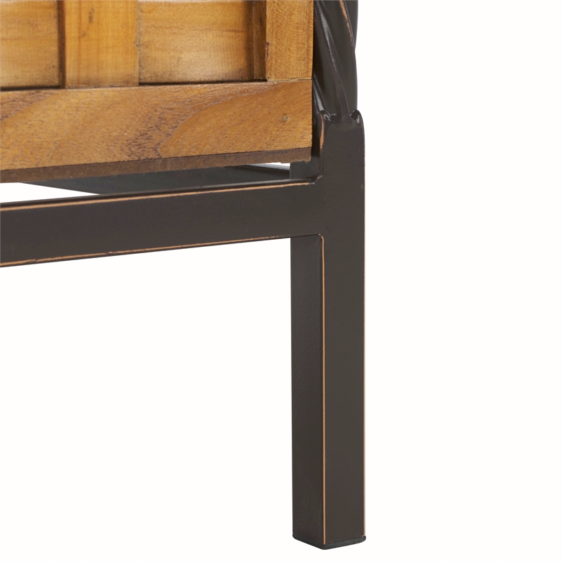 Safavieh Isaac Wood Storage Bench in Oak