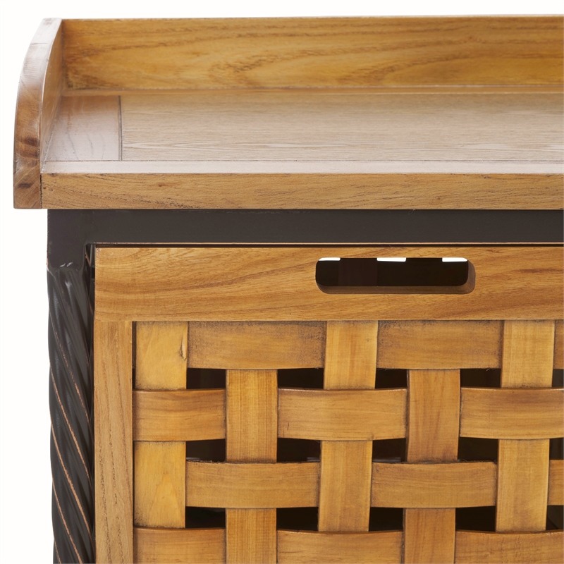 Safavieh Isaac Wood Storage Bench in Oak