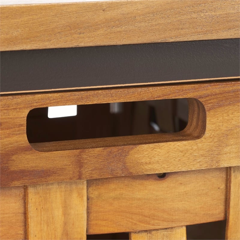Safavieh Isaac Wood Storage Bench in Oak