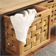 Safavieh Isaac Wood Storage Bench in Oak