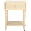 Safavieh Siobhan Wood and Metal Accent Table With Storage Drawer  in Vanilla
