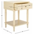 Safavieh Siobhan Wood and Metal Accent Table With Storage Drawer  in Vanilla