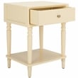Safavieh Siobhan Wood and Metal Accent Table With Storage Drawer  in Vanilla