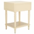 Safavieh Siobhan Wood and Metal Accent Table With Storage Drawer  in Vanilla