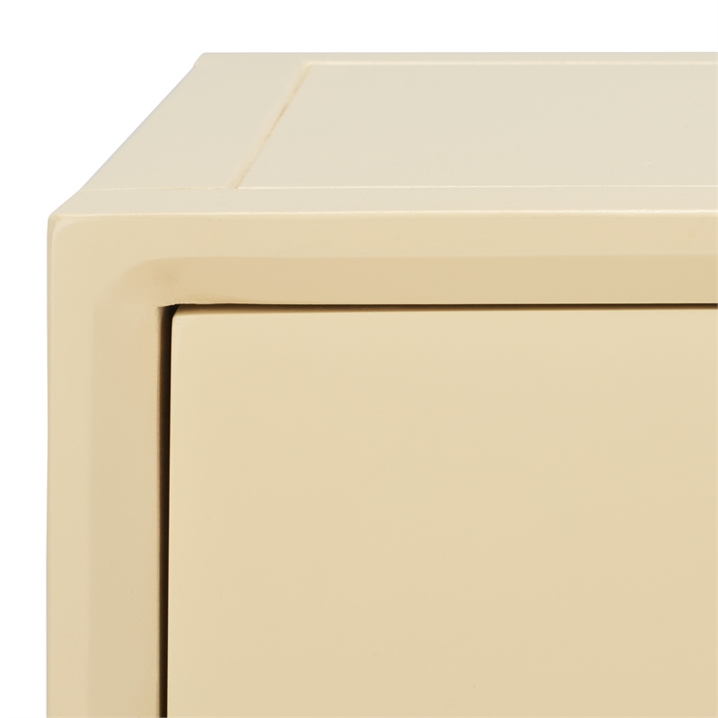 Safavieh Siobhan Wood and Metal Accent Table With Storage Drawer  in Vanilla