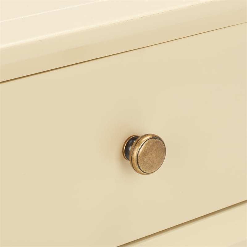 Safavieh Siobhan Wood and Metal Accent Table With Storage Drawer  in Vanilla