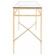 Safavieh Baumgarten Iron and Tempered Glass Console Table in Gold