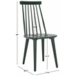 Safavieh Burris Wood Side Chair in Green