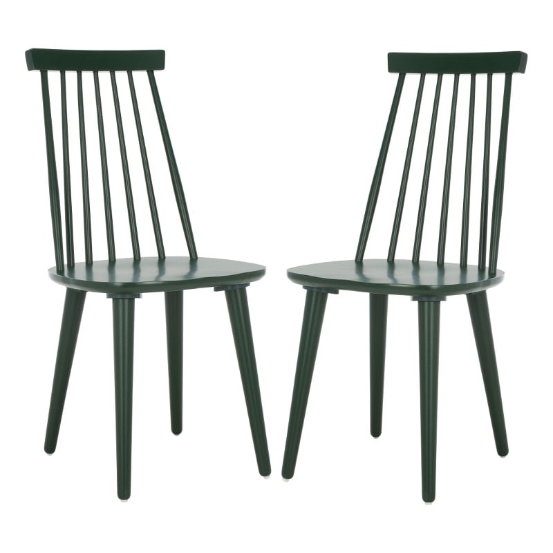 Safavieh Burris Wood Side Chair in Green