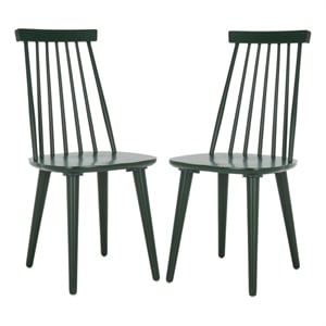 Safavieh Burris Wood Side Chair in Green
