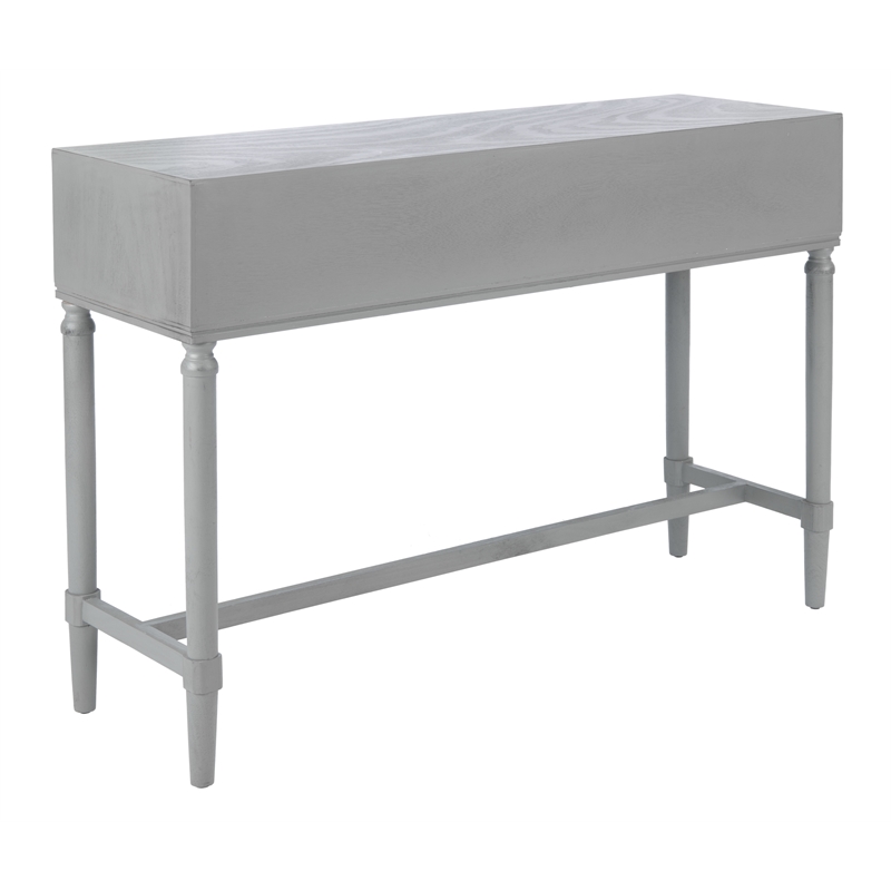 Safavieh Aliyah Wood and Metal 4 Drawer Console Table in Gray
