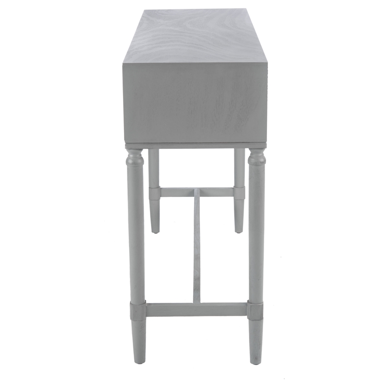 Safavieh Aliyah Wood and Metal 4 Drawer Console Table in Gray