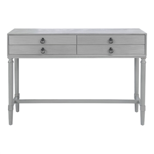 Safavieh Aliyah Wood and Metal 4 Drawer Console Table in Gray