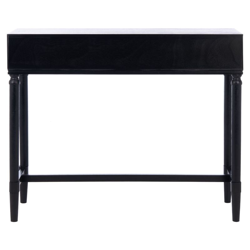 Safavieh Estella Wood and Metal 2 Drawer Console Table in Black