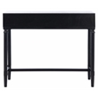 Safavieh Estella Wood and Metal 2 Drawer Console Table in Black
