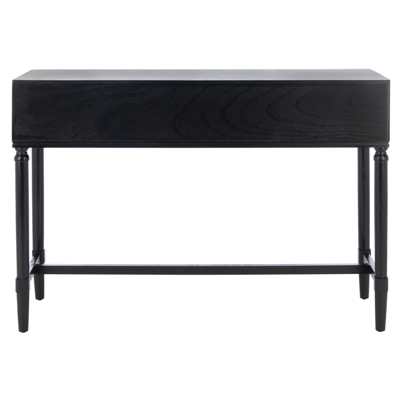 Safavieh Estella Wood and Metal 4 Drawer Console Table in Black