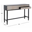 Safavieh Estella Wood and Metal 4 Drawer Console Table in Black