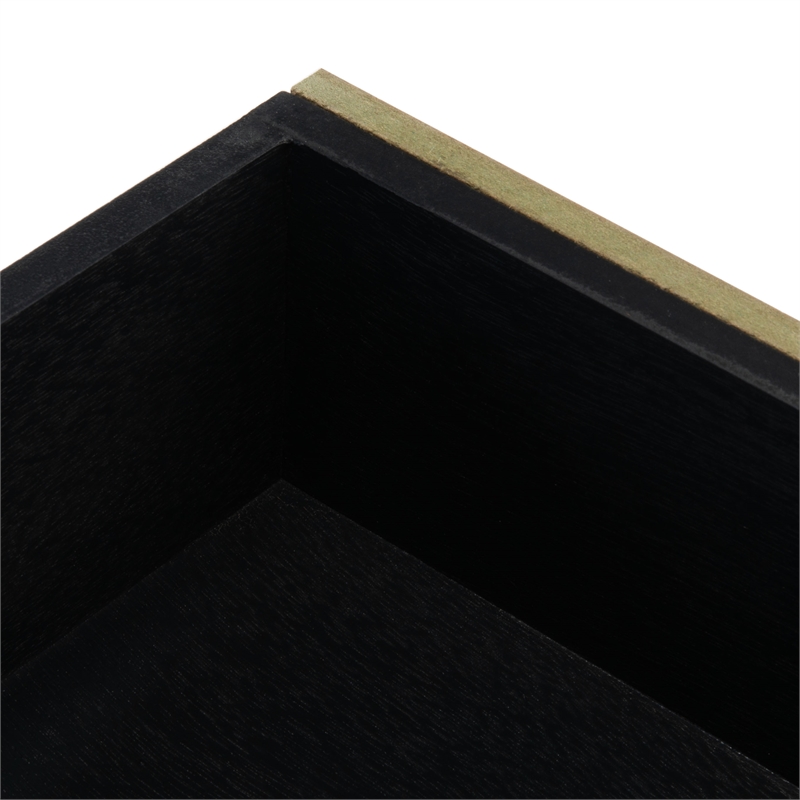 Safavieh Estella Wood and Metal 4 Drawer Console Table in Black