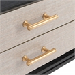 Safavieh Estella Wood and Metal 4 Drawer Console Table in Black