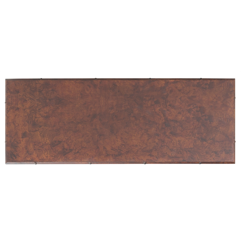 Safavieh TudorWood and Metal 2  Drawer 1 Shelf Console Table in Brown / Gold