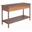 Safavieh TudorWood and Metal 2  Drawer 1 Shelf Console Table in Brown / Gold