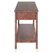 Safavieh TudorWood and Metal 2  Drawer 1 Shelf Console Table in Brown / Gold