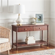 Safavieh TudorWood and Metal 2  Drawer 1 Shelf Console Table in Brown / Gold