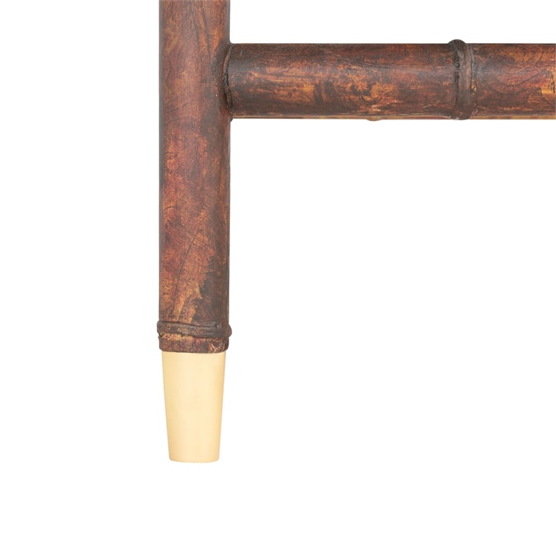 Safavieh TudorWood and Metal 2  Drawer 1 Shelf Console Table in Brown / Gold