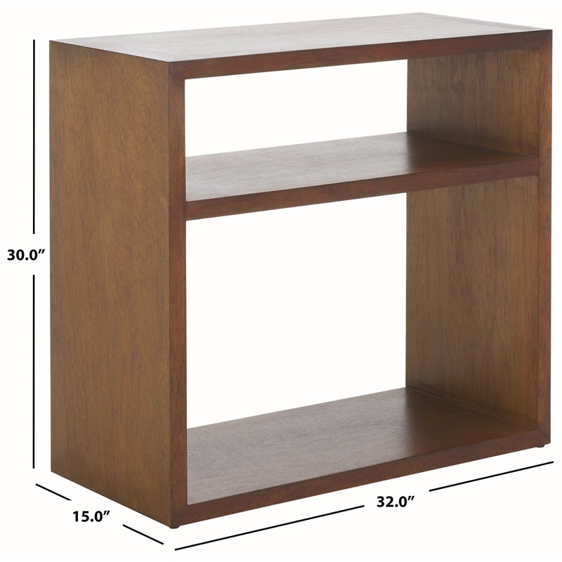 Safavieh Munson Wood 2 Shelf Console Table  in Natural