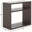 Safavieh Munson Wood 2 Shelf Console Table in Dark Oak
