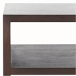 Safavieh Munson Wood 2 Shelf Console Table in Dark Oak